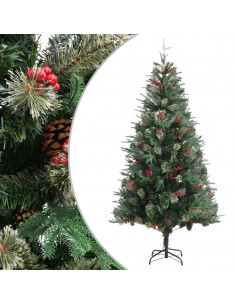 Albero di Natale con Pigne Verde 225 cm in PVC e PE 2
