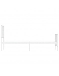 Giroletto con Testiera e Pediera Metallo Bianco 75x190 cm