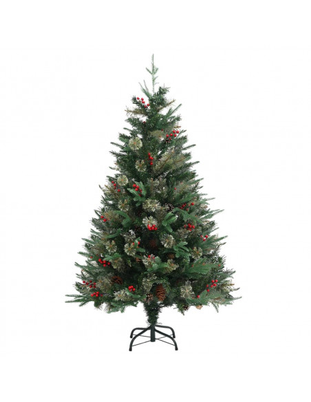 Albero di Natale con Pigne Verde 120 cm in PVC e PE