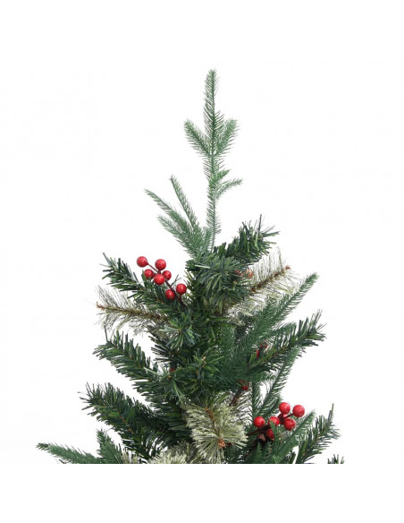 Albero di Natale con Pigne Verde 120 cm in PVC e PE