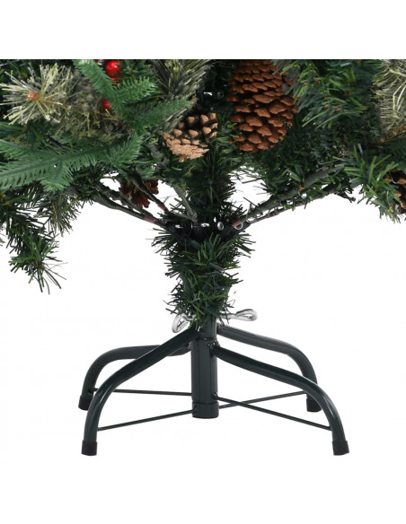 Albero di Natale con Pigne Verde 120 cm in PVC e PE