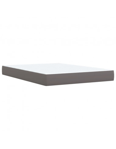 Giroletto a Molle con Materasso Grigio 140x200 cm in Similpelle