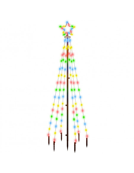 Albero di Natale con Puntale Colorato 108 LED 180 cm