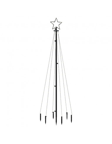 Albero di Natale con Puntale Colorato 108 LED 180 cm