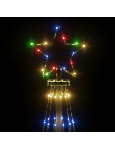 Albero di Natale con Puntale Colorato 108 LED 180 cm