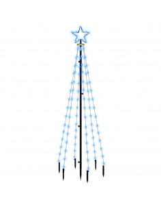 Albero di Natale con Puntale Blu 108 LED 180 cm 2