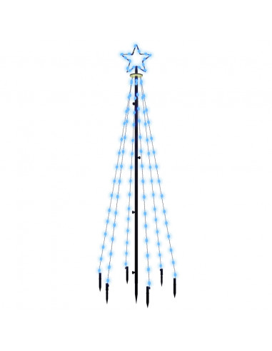 Albero di Natale con Puntale Blu 108 LED 180 cm