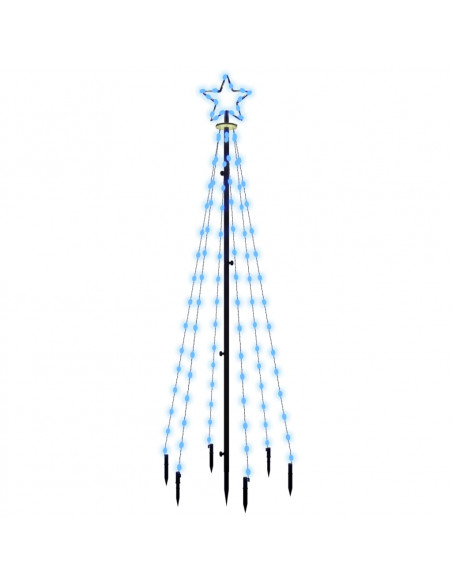 Albero di Natale con Puntale Blu 108 LED 180 cm