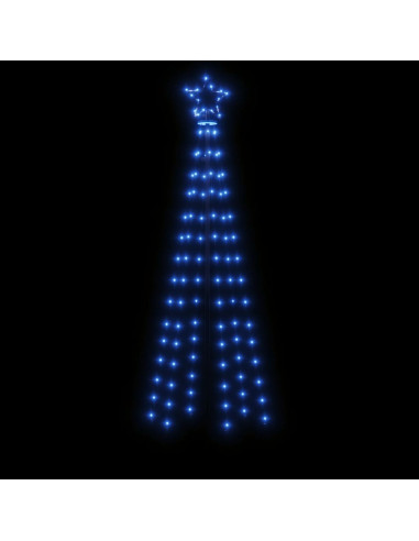 Albero di Natale con Puntale Blu 108 LED 180 cm