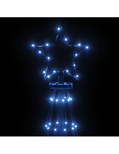 Albero di Natale con Puntale Blu 108 LED 180 cm