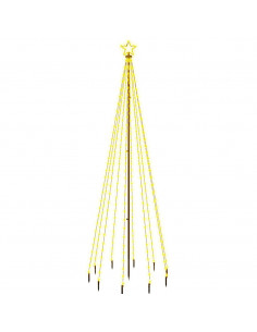 Albero di Natale con Puntale Bianco Caldo 310 LED 300 cm 2