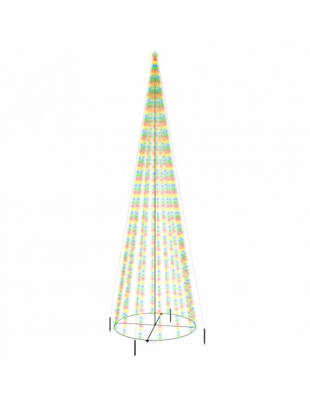 Albero di Natale a Cono Colorato 1134 LED 230x800 cm