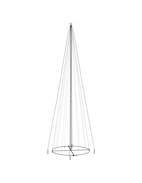 Albero di Natale a Cono Colorato 1134 LED 230x800 cm