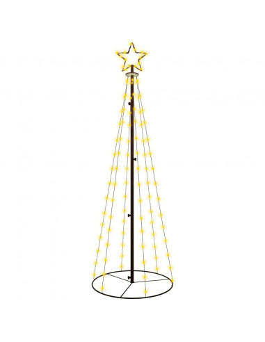 Albero di Natale a Cono Bianco Caldo 108 LED 70x180 cm
