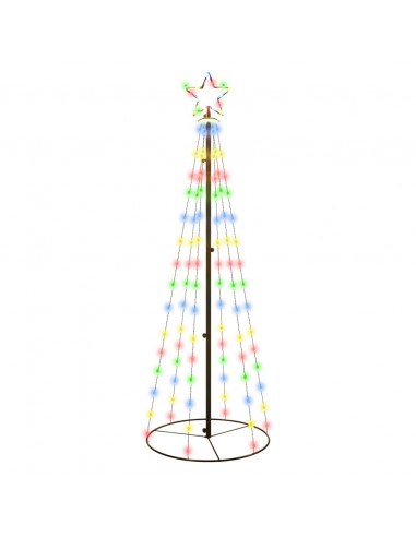 Albero di Natale a Cono Colorato 108 LED 70x180 cm