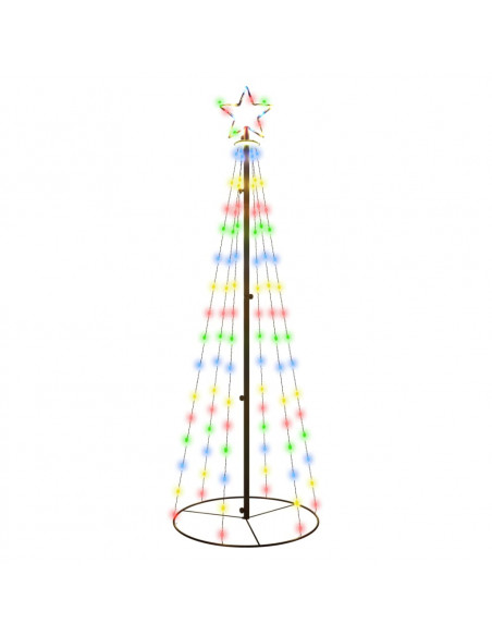 Albero di Natale a Cono Colorato 108 LED 70x180 cm