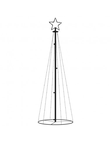 Albero di Natale a Cono Colorato 108 LED 70x180 cm