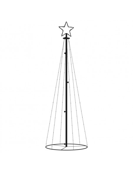 Albero di Natale a Cono Colorato 108 LED 70x180 cm