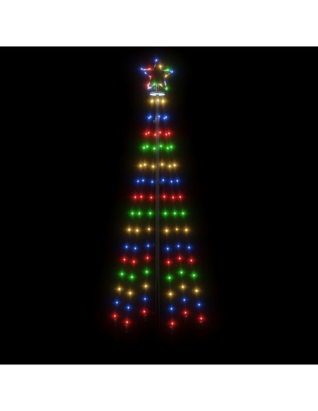 Albero di Natale a Cono Colorato 108 LED 70x180 cm