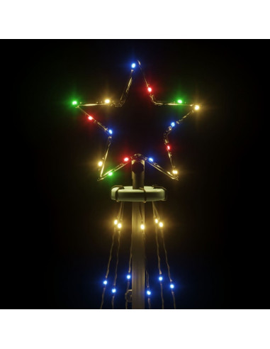 Albero di Natale a Cono Colorato 108 LED 70x180 cm