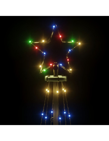 Albero di Natale a Cono Colorato 108 LED 70x180 cm