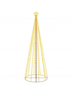 Albero di Natale a Cono Bianco Caldo 310 LED 100x300 cm 2