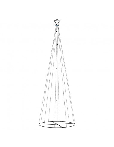 Albero di Natale a Cono Bianco Caldo 310 LED 100x300 cm