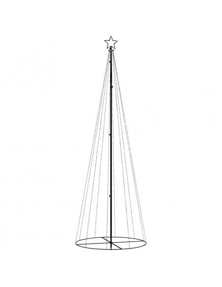 Albero di Natale a Cono Bianco Caldo 310 LED 100x300 cm