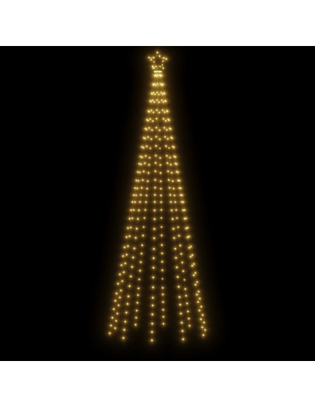 Albero di Natale a Cono Bianco Caldo 310 LED 100x300 cm