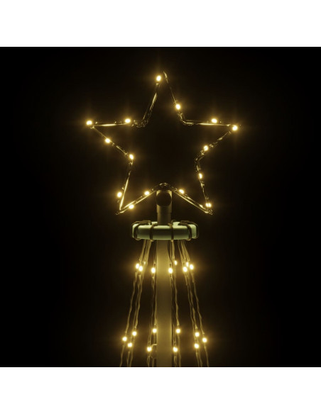 Albero di Natale a Cono Bianco Caldo 310 LED 100x300 cm