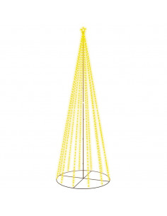 Albero di Natale a Cono Bianco Caldo 732 LED 160x500 cm 2