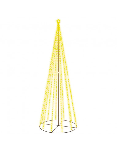 Albero di Natale a Cono Bianco Caldo 732 LED 160x500 cm