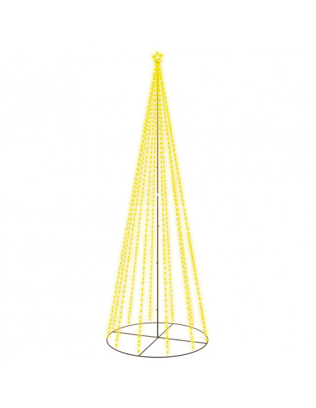 Albero di Natale a Cono Bianco Caldo 732 LED 160x500 cm