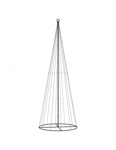 Albero di Natale a Cono Bianco Caldo 732 LED 160x500 cm