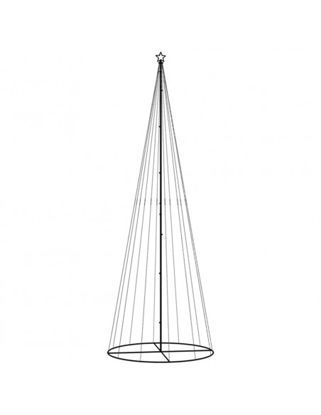 Albero di Natale a Cono Bianco Caldo 732 LED 160x500 cm