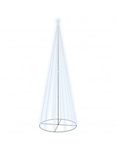 Albero di Natale a Cono Bianco Freddo 732 LED 160x500 cm 2
