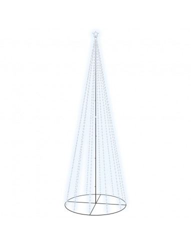 Albero di Natale a Cono Bianco Freddo 732 LED 160x500 cm