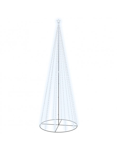 Albero di Natale a Cono Bianco Freddo 732 LED 160x500 cm