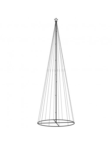 Albero di Natale a Cono Bianco Freddo 732 LED 160x500 cm
