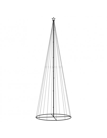 Albero di Natale a Cono Bianco Freddo 732 LED 160x500 cm