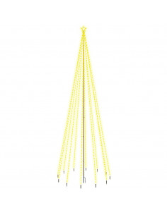 Albero di Natale con Puntale Bianco Caldo 732 LED 500 cm 2