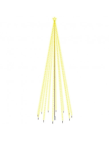 Albero di Natale con Puntale Bianco Caldo 732 LED 500 cm