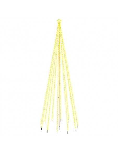 Albero di Natale con Puntale Bianco Caldo 732 LED 500 cm