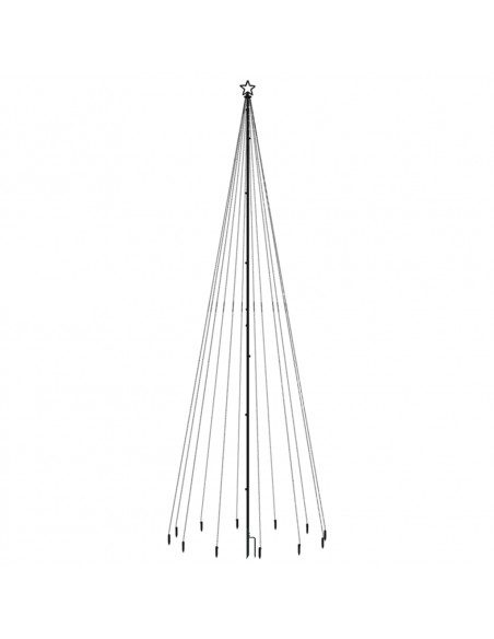 Albero di Natale con Puntale Bianco Caldo 732 LED 500 cm
