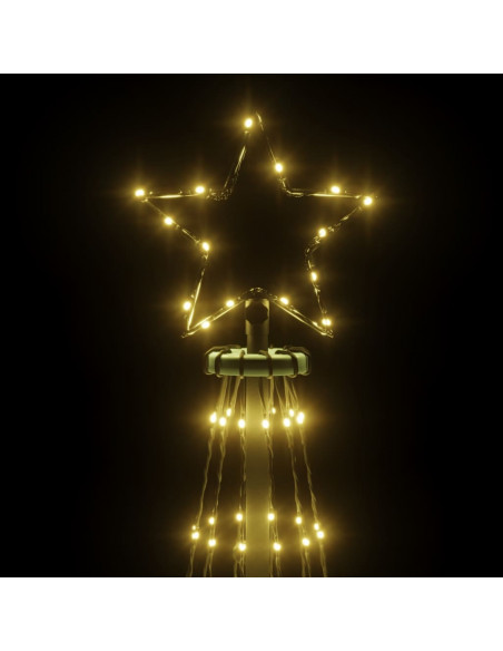 Albero di Natale con Puntale Bianco Caldo 732 LED 500 cm