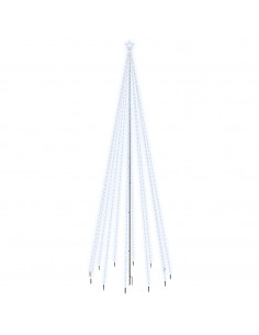 Albero di Natale con Puntale Bianco Freddo 732 LED 500 cm 2