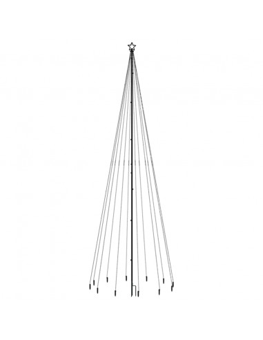 Albero di Natale con Puntale Bianco Freddo 732 LED 500 cm