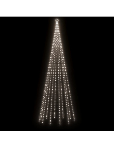 Albero di Natale con Puntale Bianco Freddo 732 LED 500 cm
