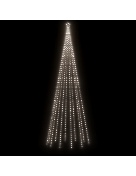 Albero di Natale con Puntale Bianco Freddo 732 LED 500 cm