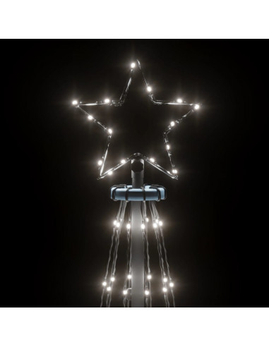 Albero di Natale con Puntale Bianco Freddo 732 LED 500 cm